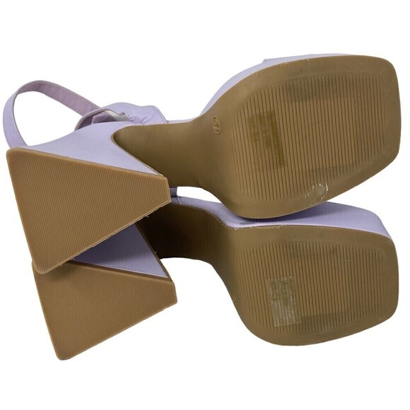 Va Cobra Heels Block Heel Chunky Triangle Light Purple Size 5.5 NEW - Picture 9 of 15